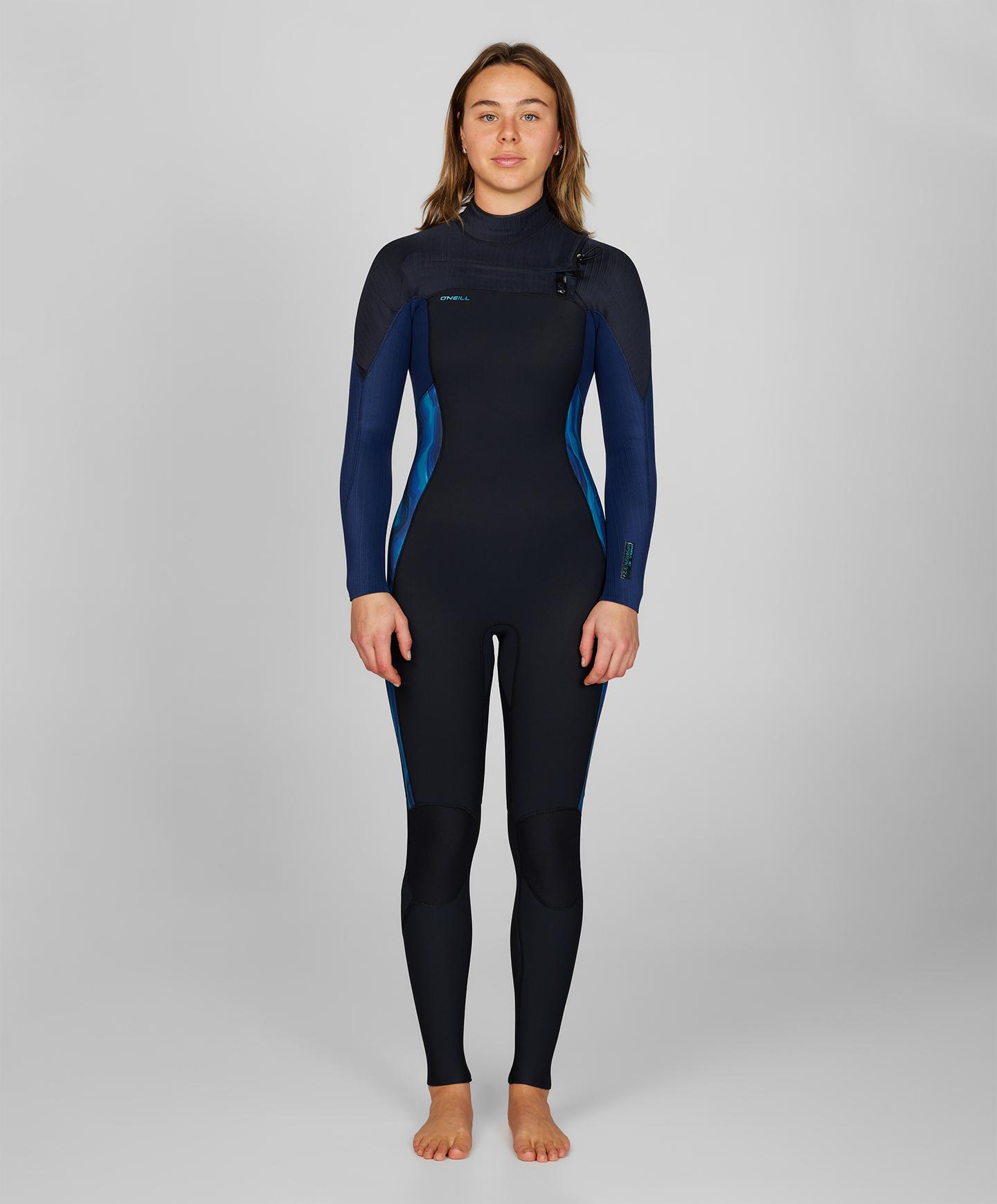 Womens HyperFreak 3/2+ Steamer Chest Zip Wetsuit - Deep Dreams