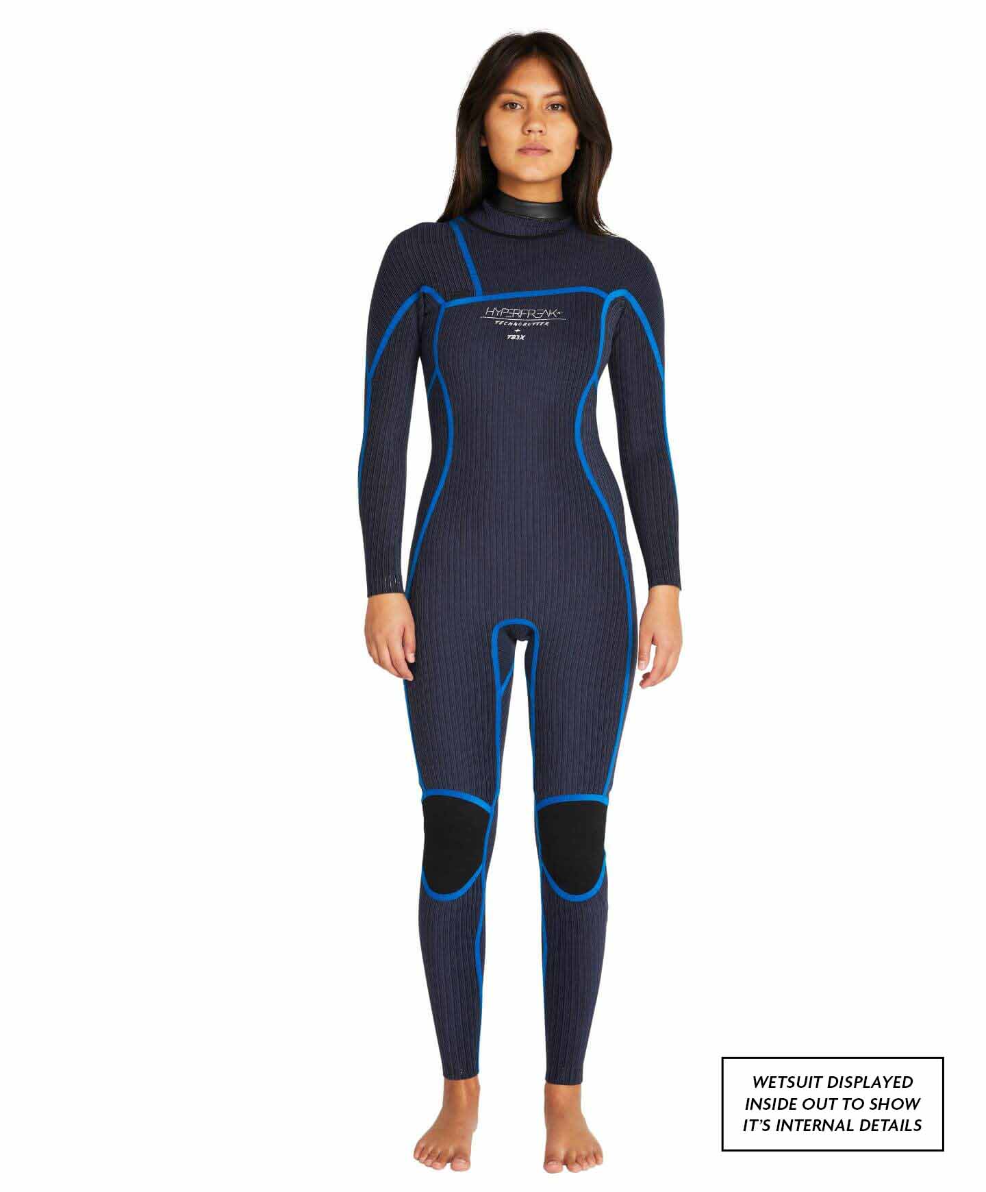 Women's HyperFreak 5.5/4+mm Steamer Chest Zip Wetsuit  - Black