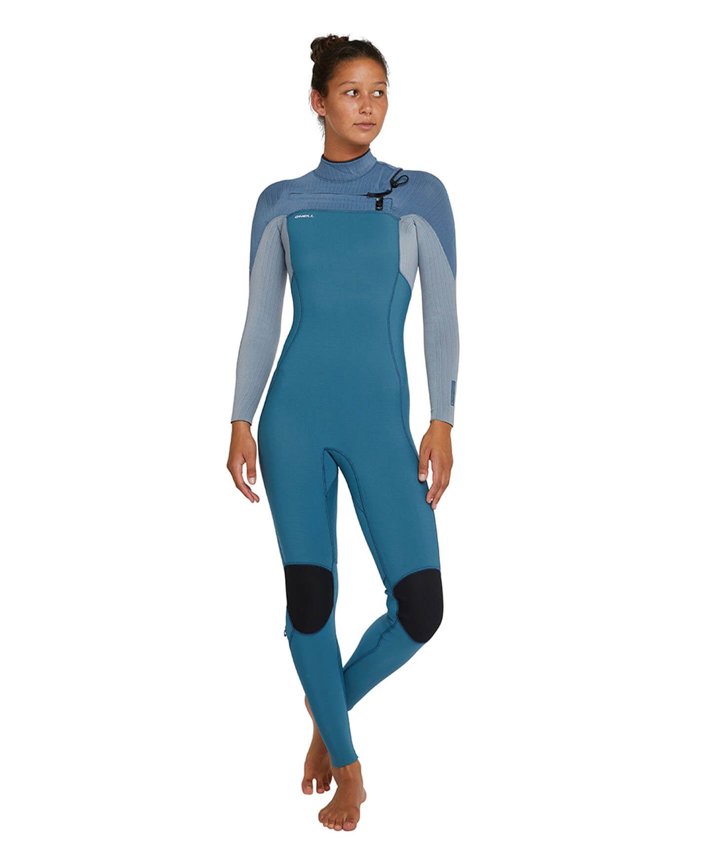 Women's HyperFreak 3/2+ Steamer Chest Zip Wetsuit - Dusty Blue