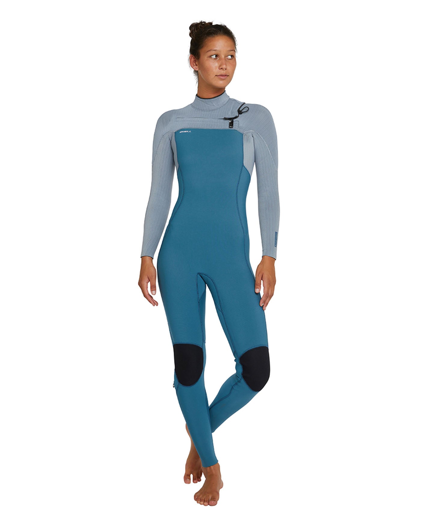 Women's HyperFreak 4/3+ Steamer Chest Zip Wetsuit - Dusty Blue