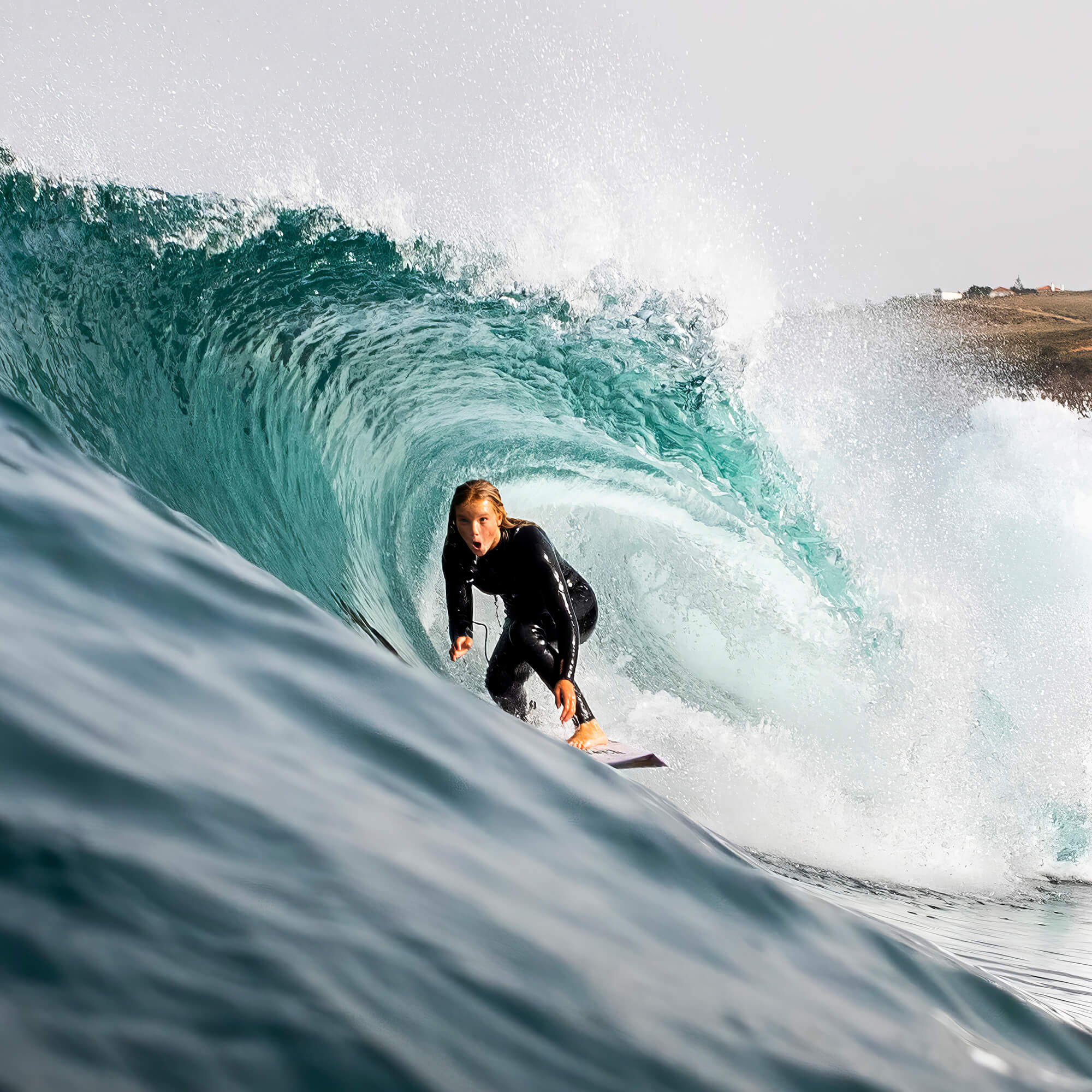 Womens HyperFreak 4/3+ Steamer Chest Zip Wetsuit - Black