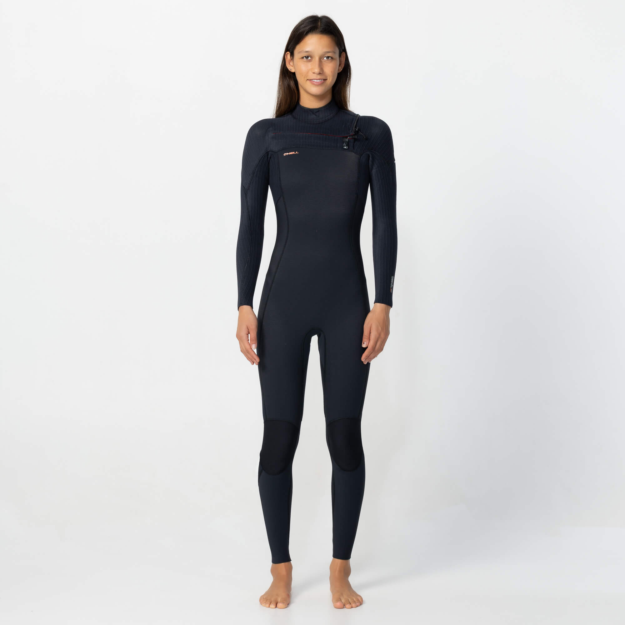 Women's HyperFire 4/3mm Steamer Chest Zip Wetsuit - Black