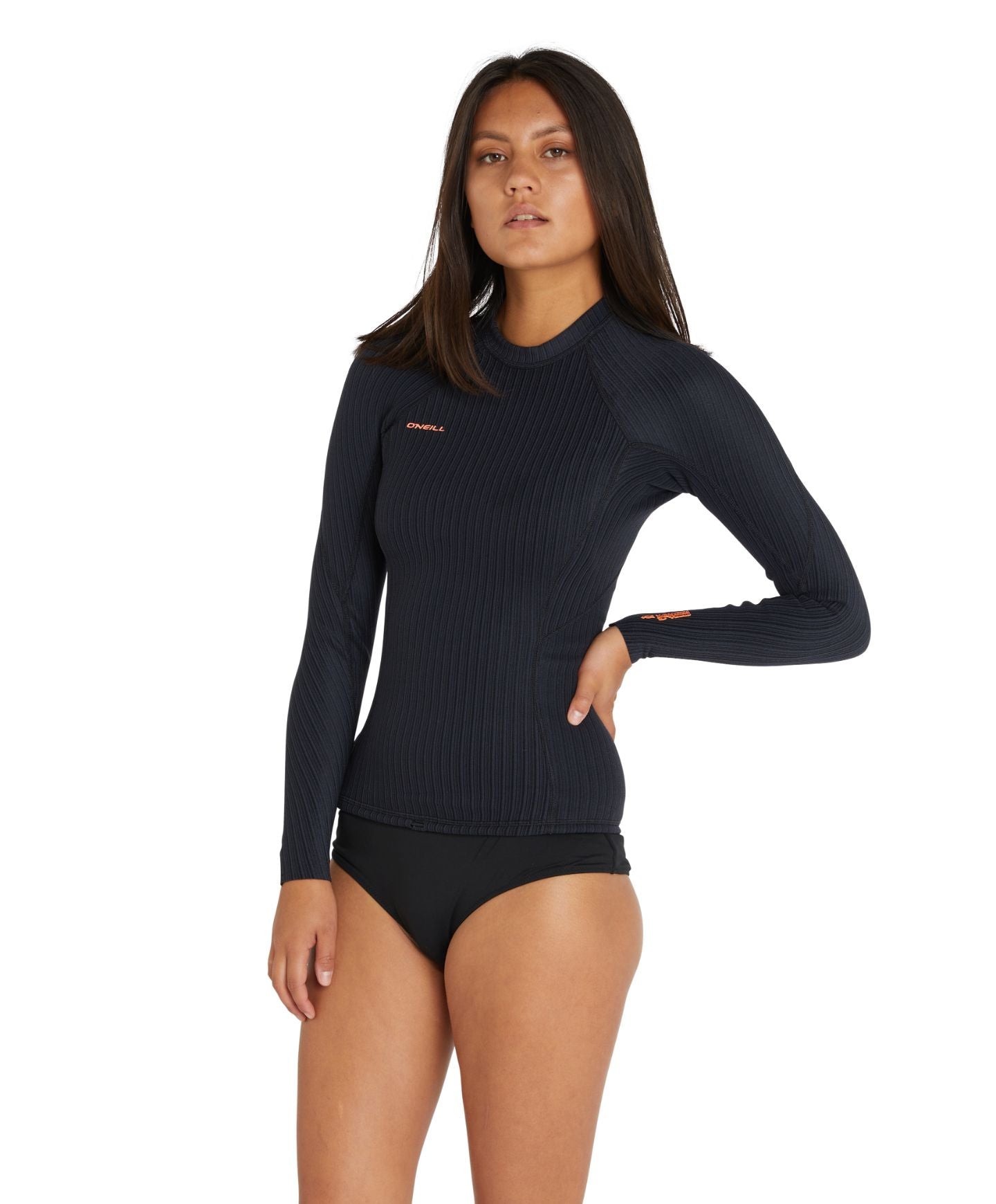 Womens HyperFreak Long Sleeve Wetsuit Jacket - Black