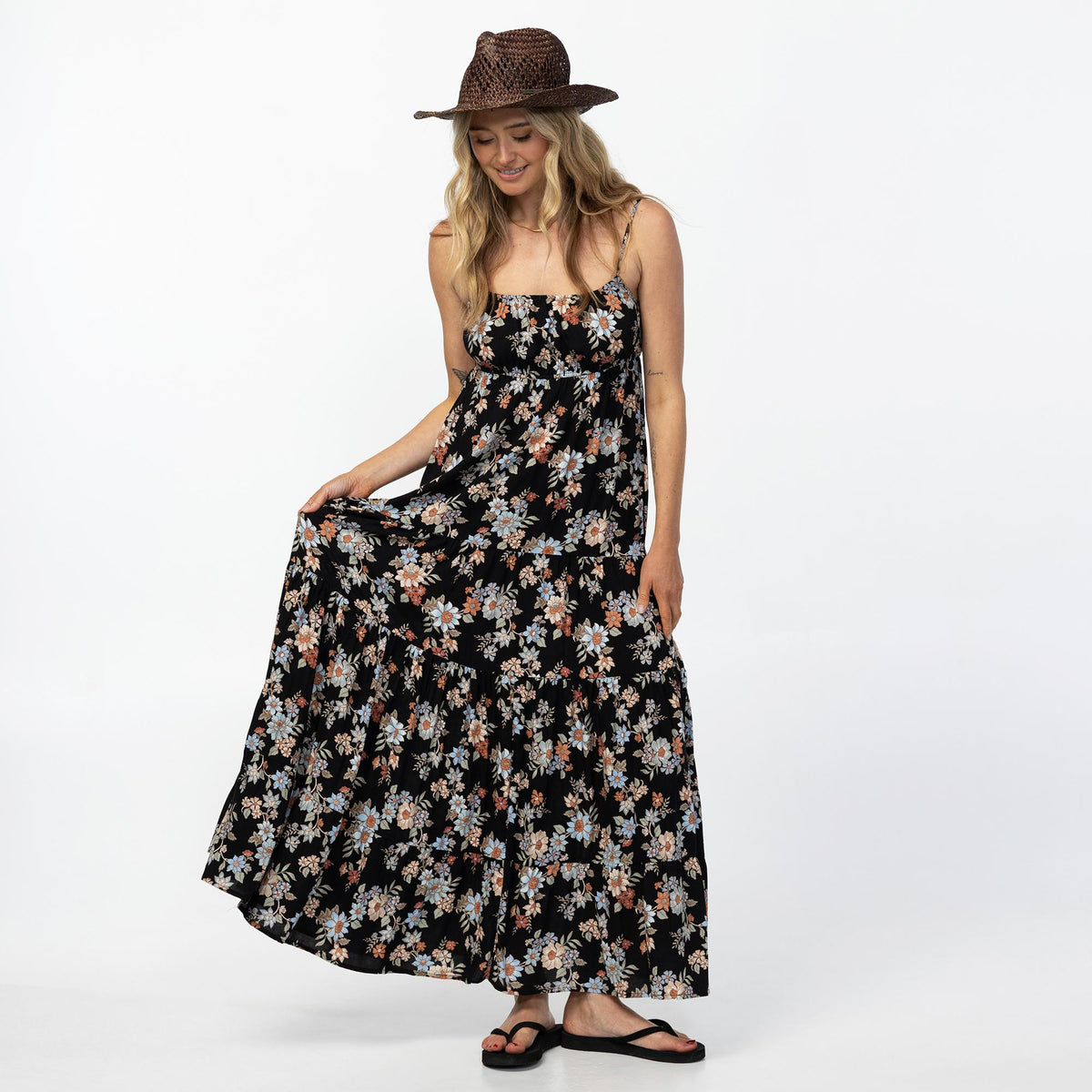 Women's Lillie Bali Floral Maxi Dress - Black