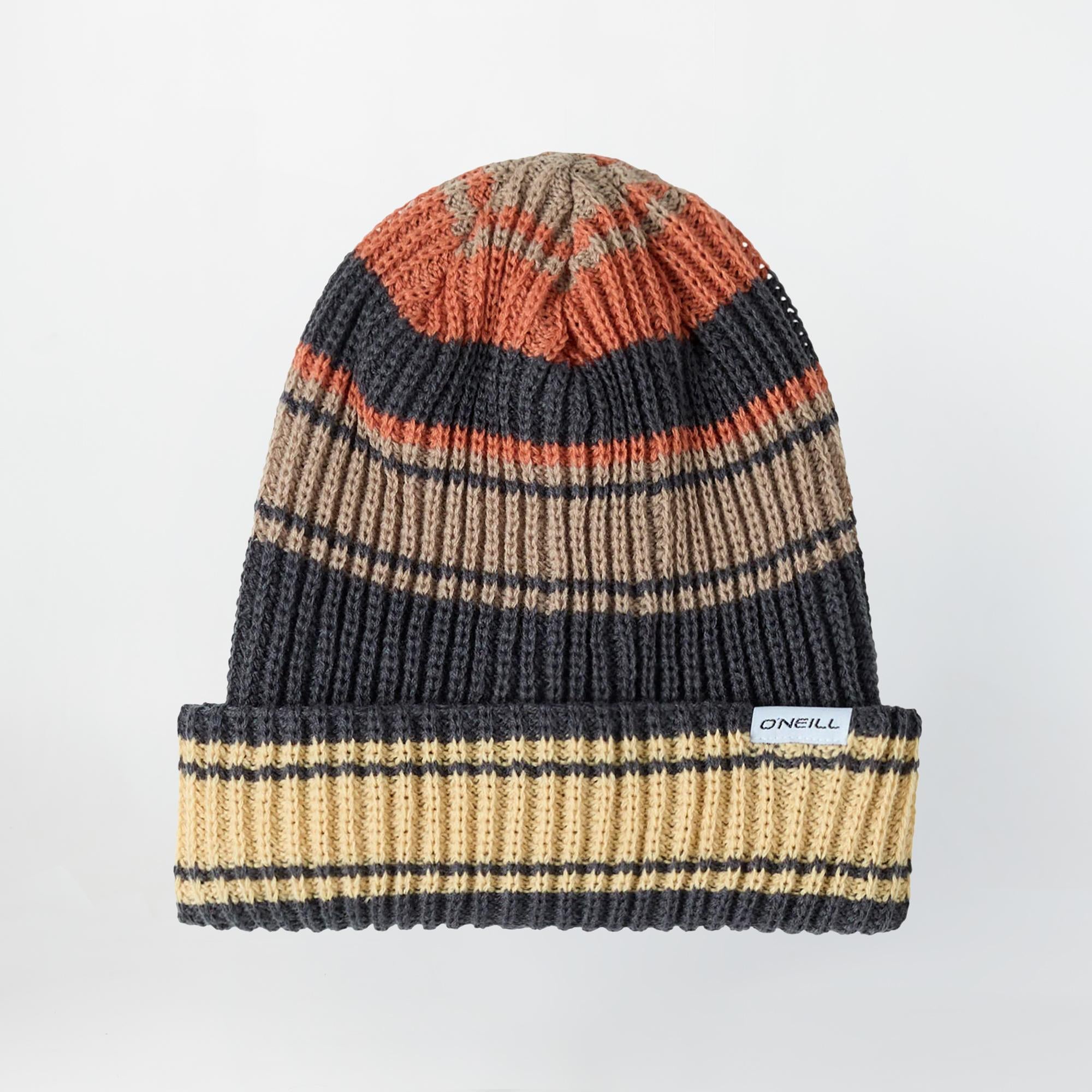 Women's Market Stripe Beanie - Washed Black