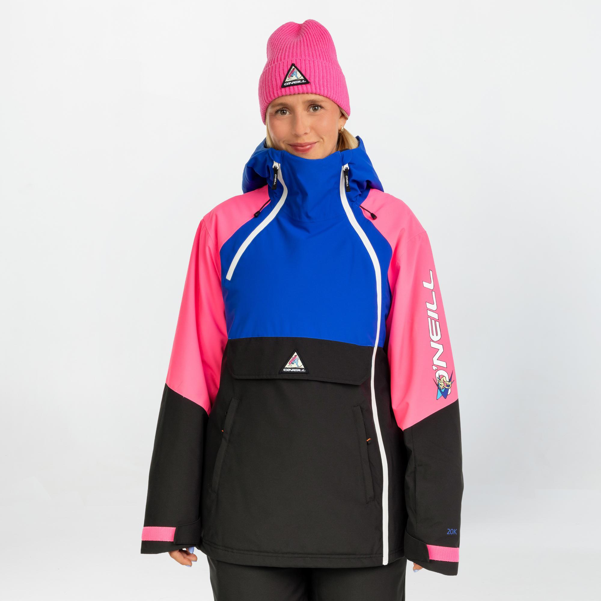 Women's Play Asymmetric Snow Jacket - Active Blue Colour Block