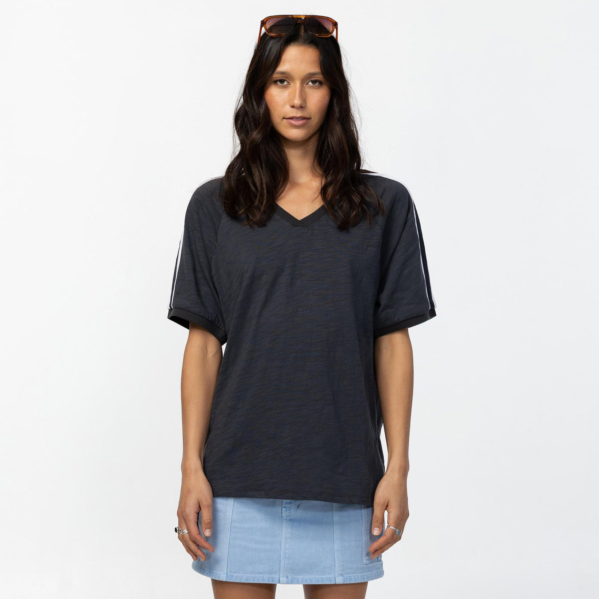 Women's Quentin Tee - Washed Blk
