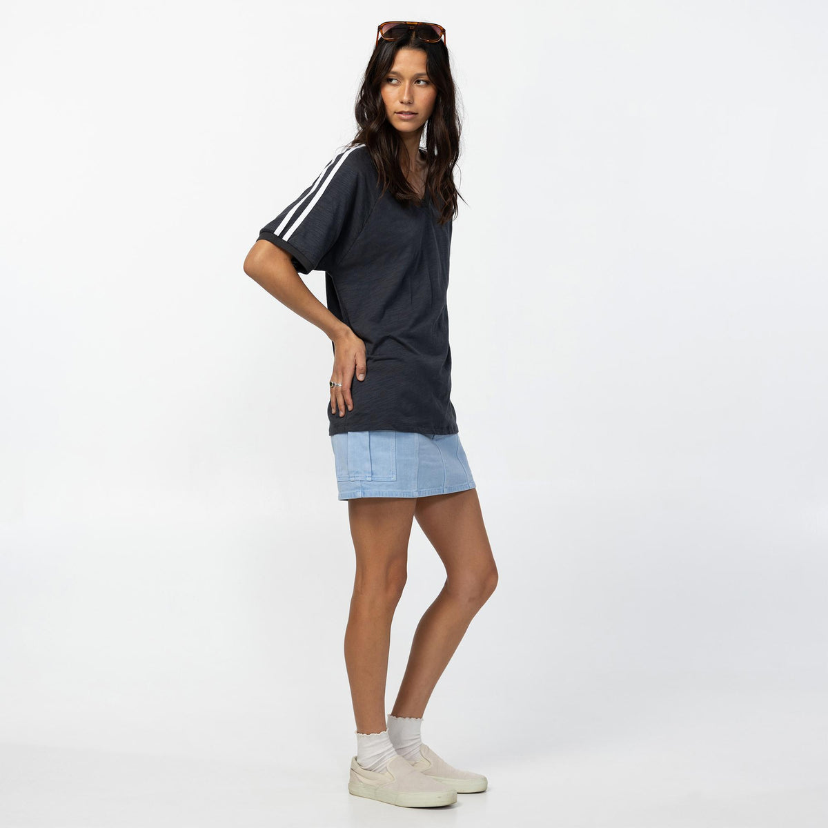 Women's Quentin Tee - Washed Blk