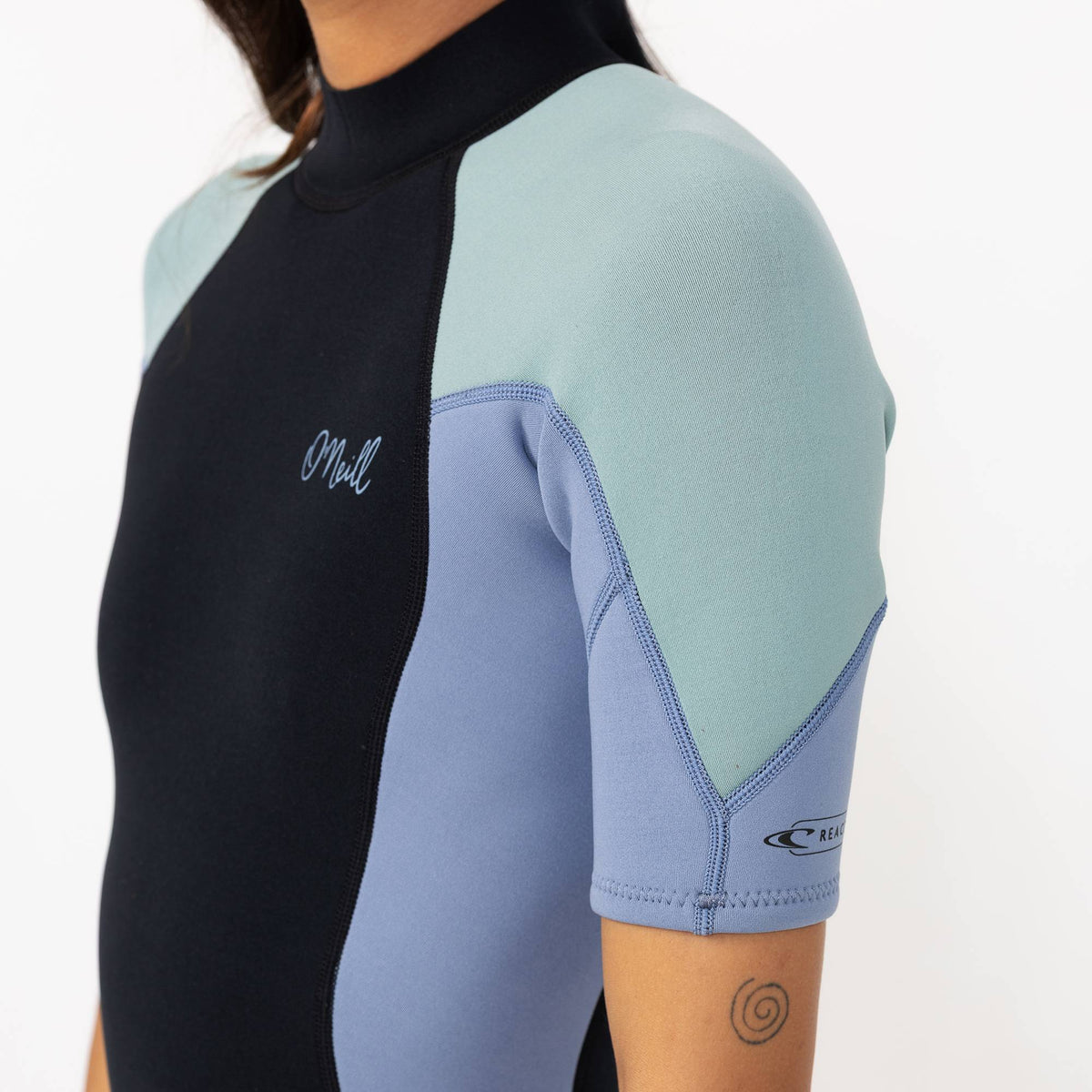 Women's Reactor 2mm Short Sleeve Spring Suit Back Zip - Eucalyptus