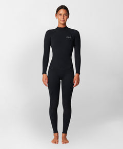 Women's Reactor 3/2mm Steamer Back Zip - Black