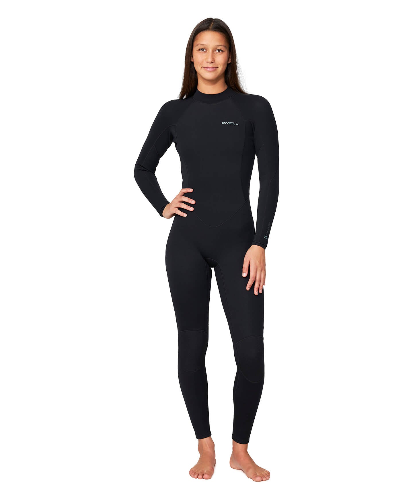 Women's Reactor 3/2mm Steamer Back Zip Wetsuit - Black