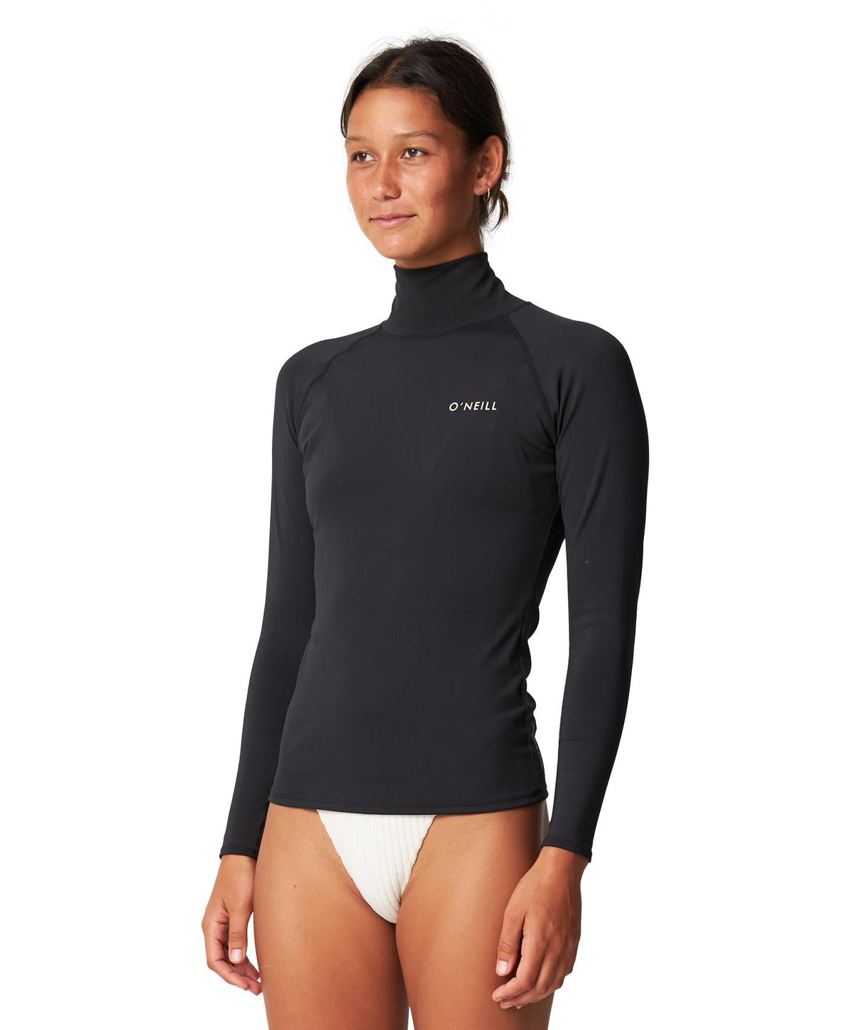 Women's Salina Premium High Neck UV Rash Vest - Black