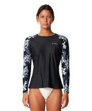 Women's Salina LS Surf Tee Rash Vest - Midnight