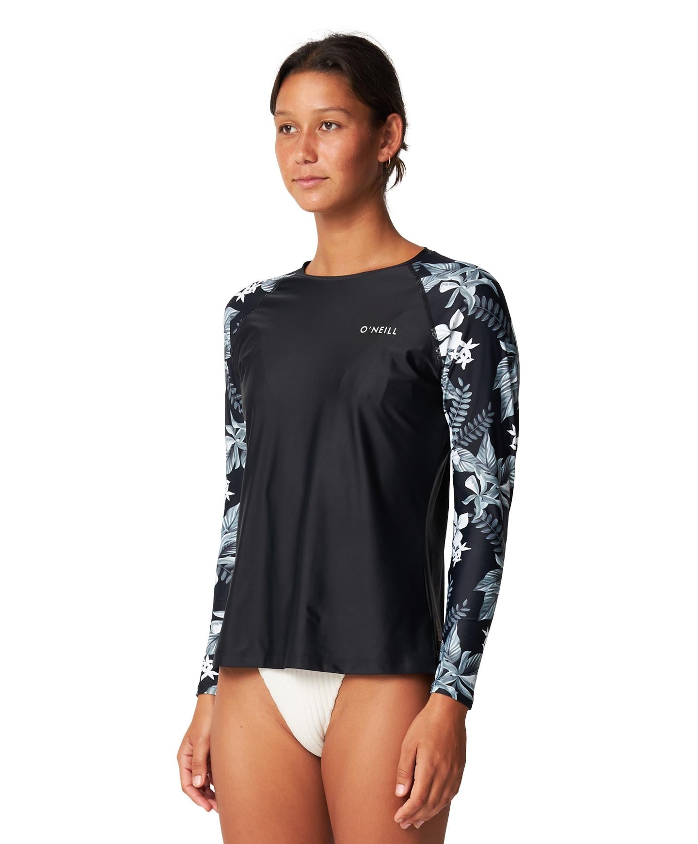 Women's Salina LS Surf Tee Rash Vest - Midnight