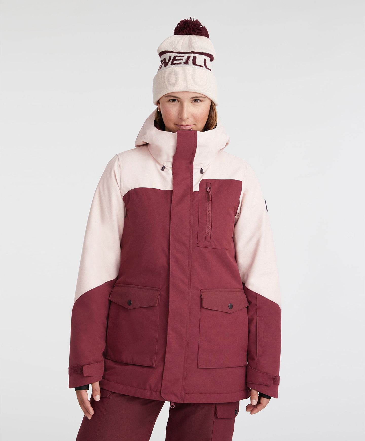 Women's Utility Snow Jacket - Windsor Wine Colour Block