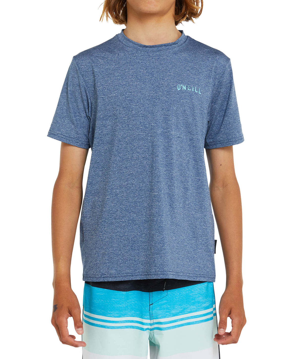 Boy's Palmy UV Short Sleeve Surf Tee - Navy