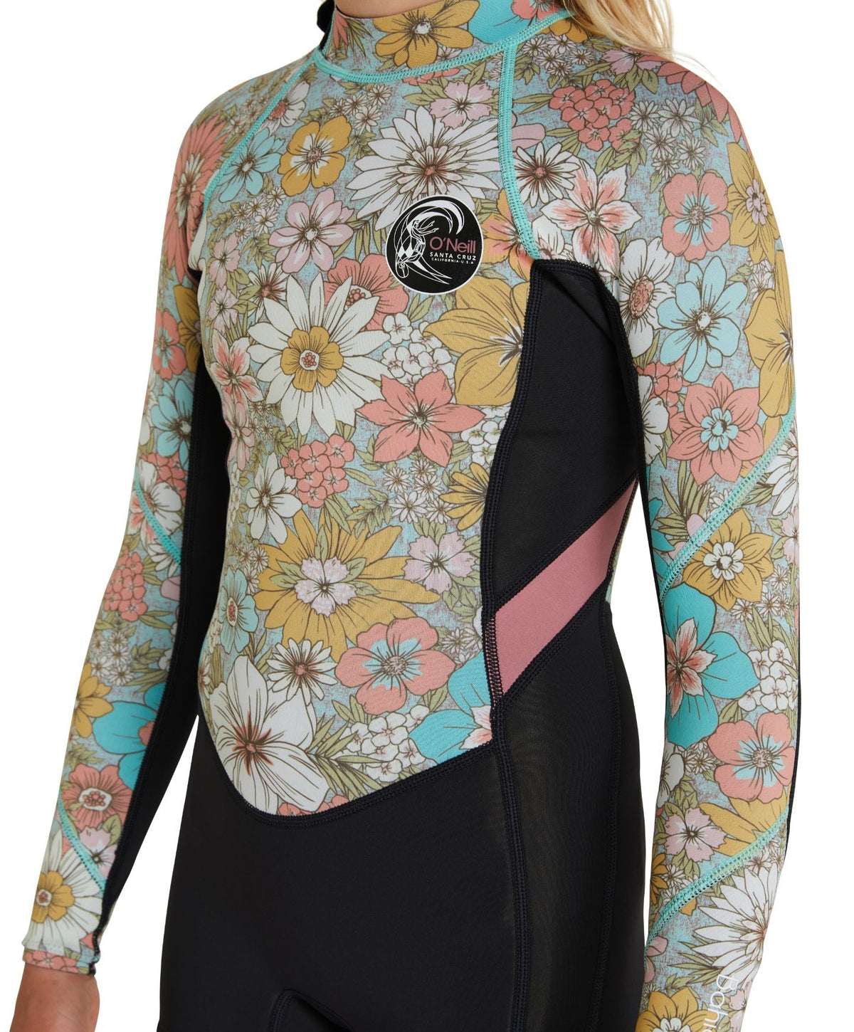 Girl's Bahia 2mm LS Mid Spring Suit Wetsuit - Wildflower