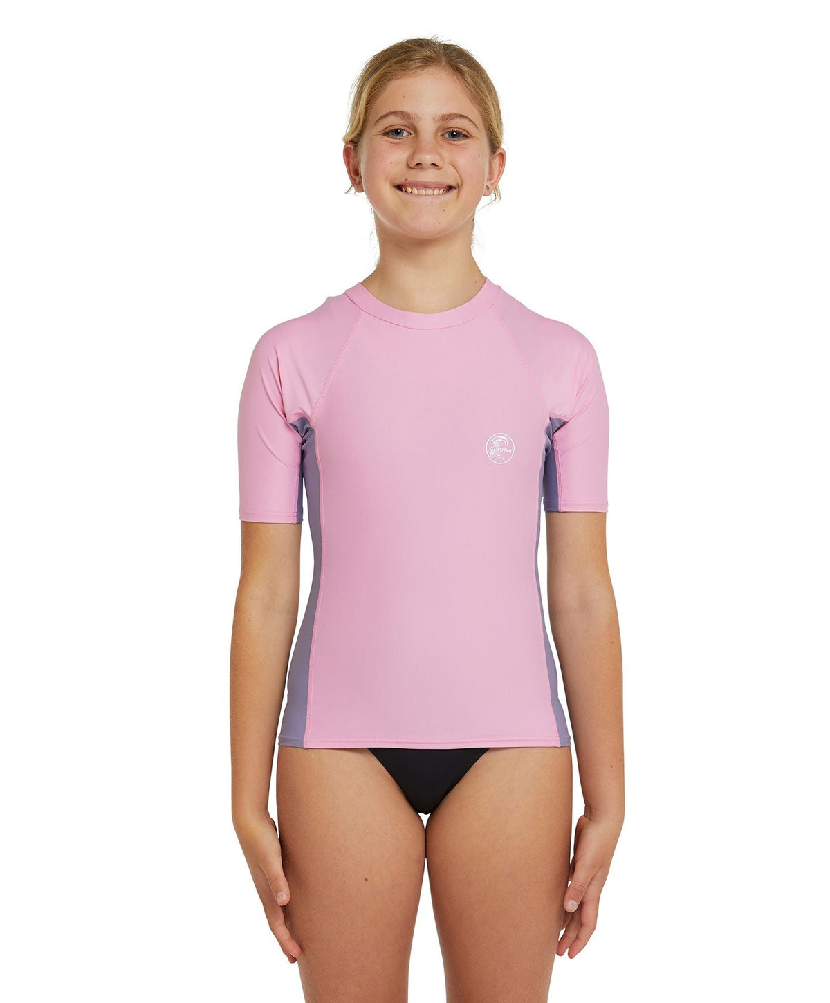 Girl's Classic UV Short Sleeve Rash Vest - Pink