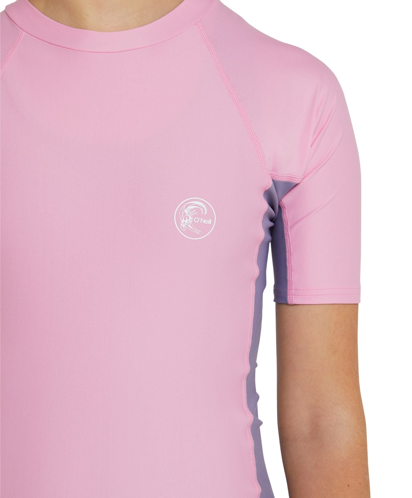 Buy Girl's Classic UV Short Sleeve Rash Vest - Pink by O'Neill