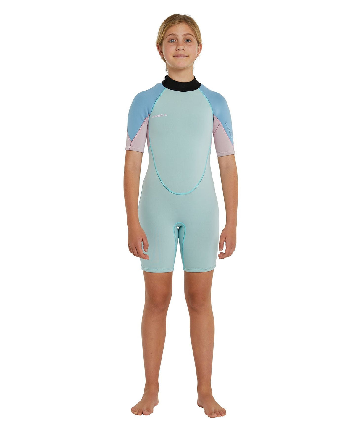 Girl's Reactor II Short Arm Spring Suit Wetsuit - Aqua