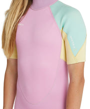 Girl's Reactor Spring Suit 2mm Short Sleeve Wetsuit - Pink Purple