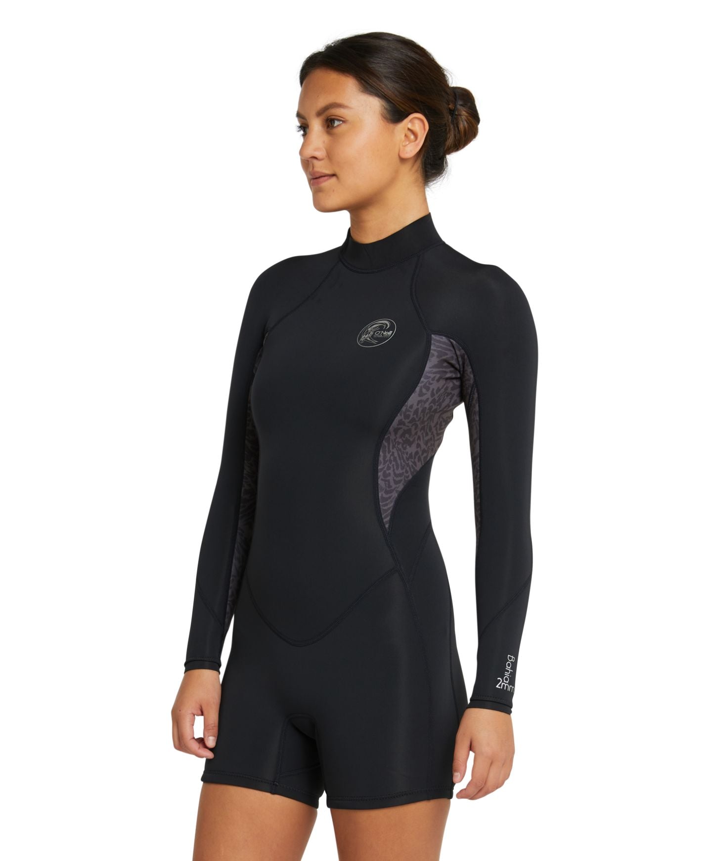 Women's Bahia 2mm Long Arm Long Spring Suit - Black Night Reef