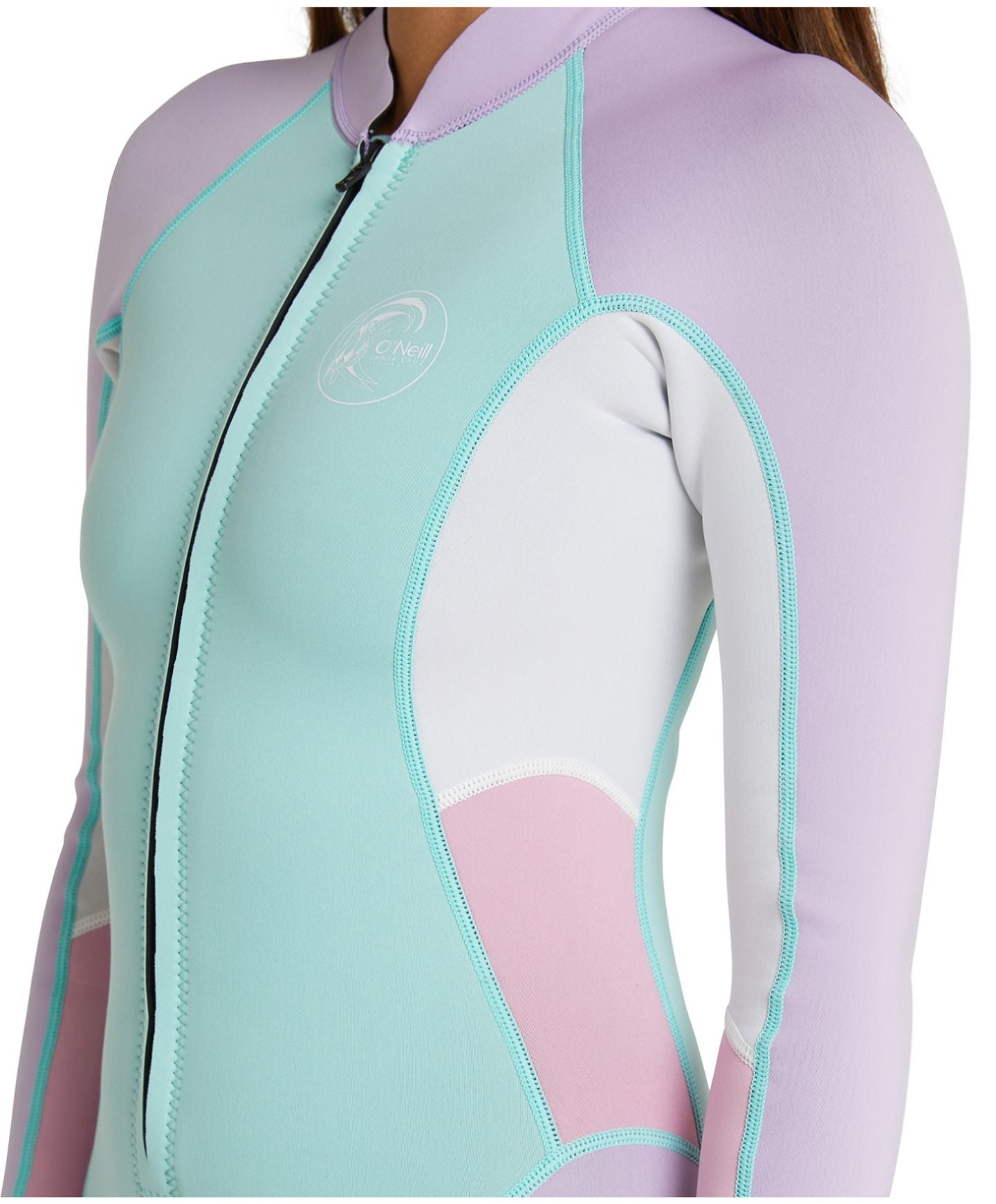 Women's Bahia 2mm Long Sleeve Cheeky Spring Suit Wetsuit - Lagoon