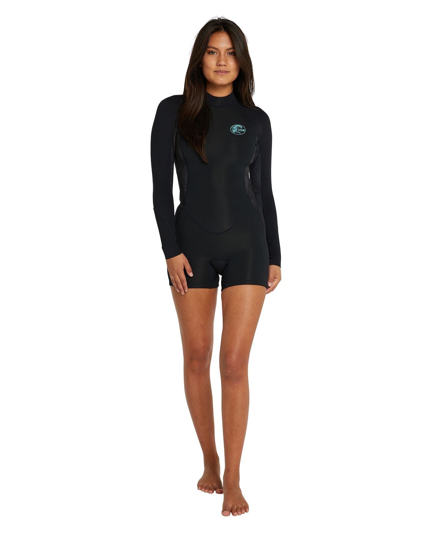 Women's Bahia 2mm Long Sleeve Long Spring Suit Wetsuit - Black Night Jungle