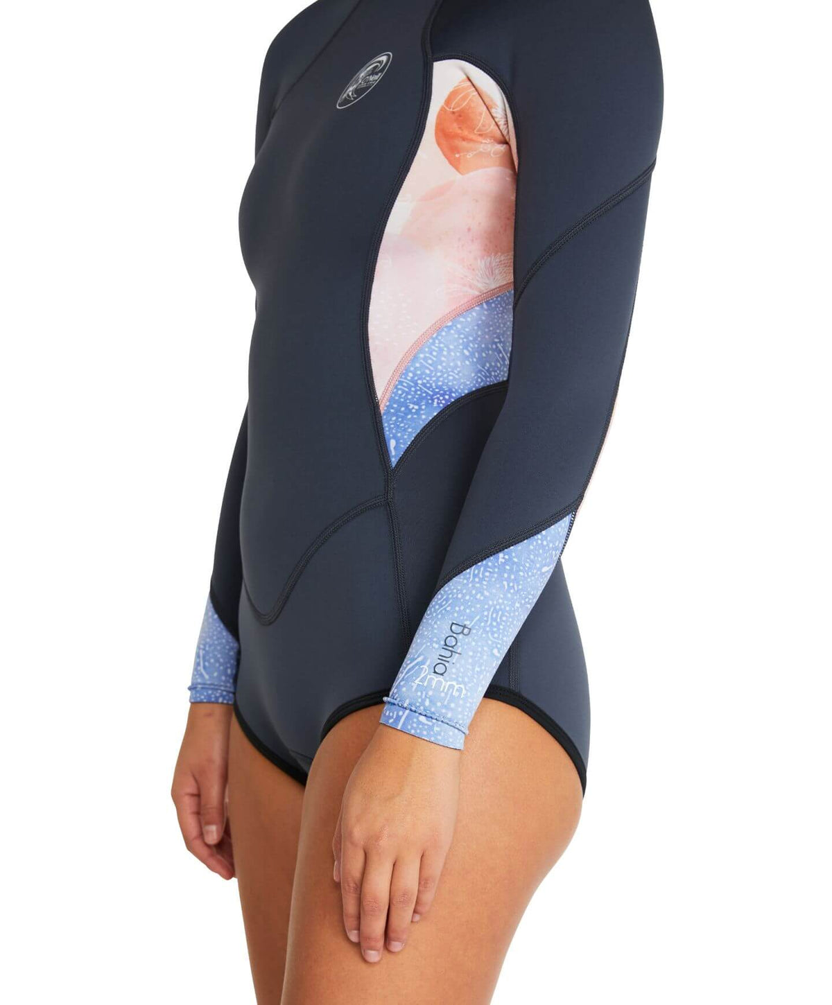 Women's Bahia 2mm Long Sleeve Mid Spring Suit Wetsuit - Gunmetal