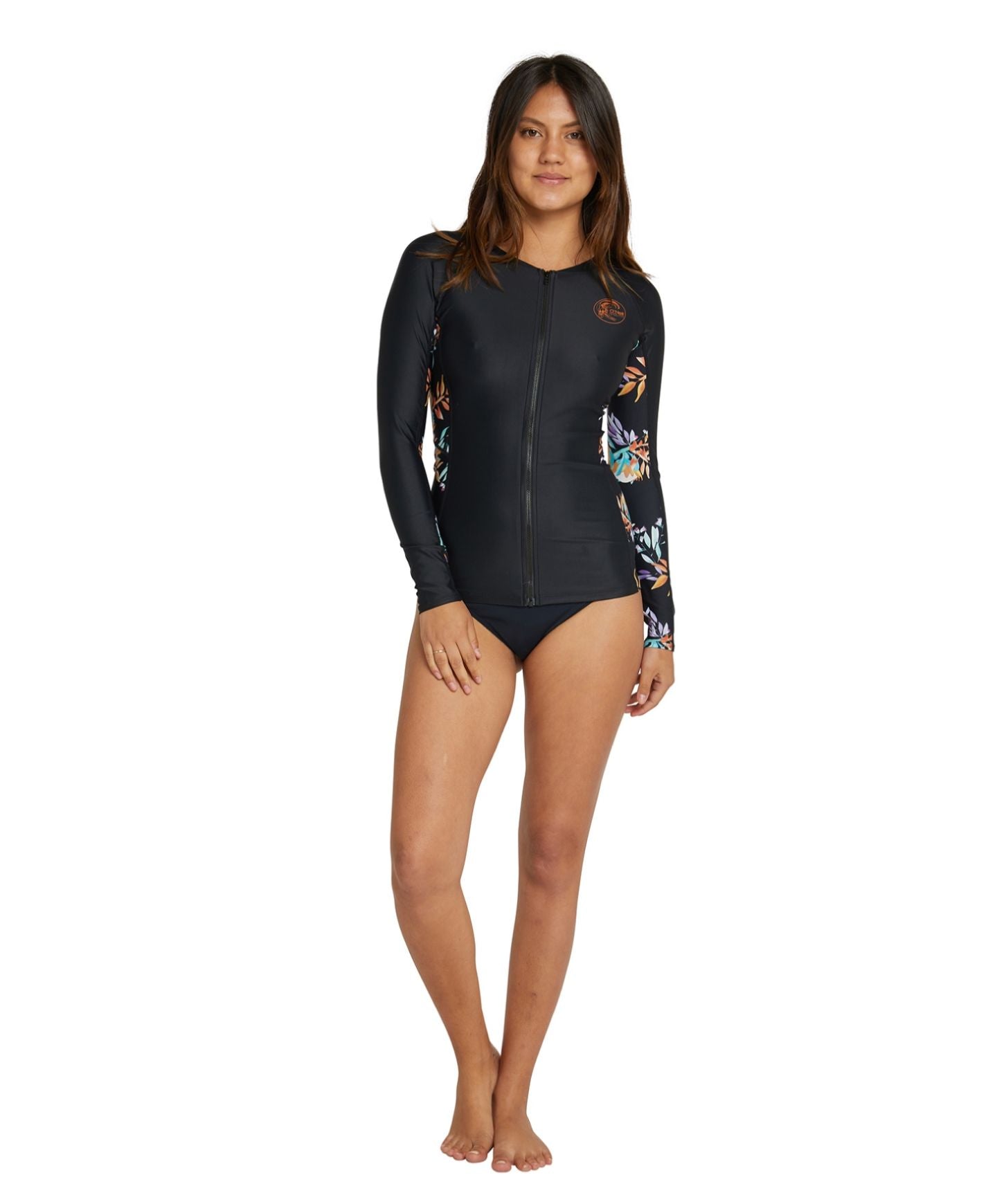 Women's Bahia Front Zip Long Sleeve Rash Vest - Australiana