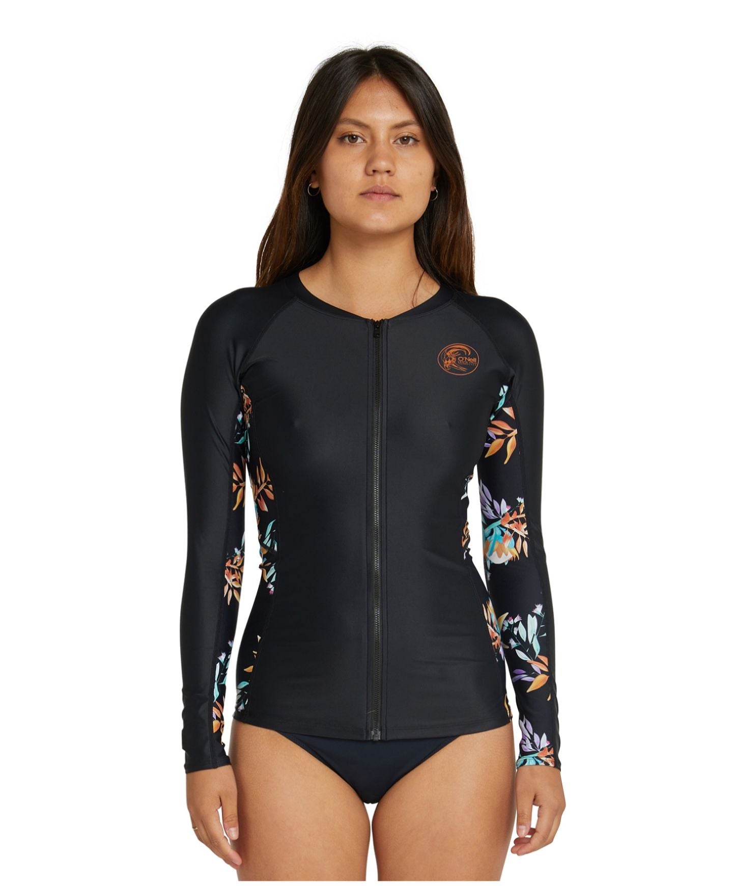 Women's Bahia Front Zip Long Sleeve Rash Vest - Australiana