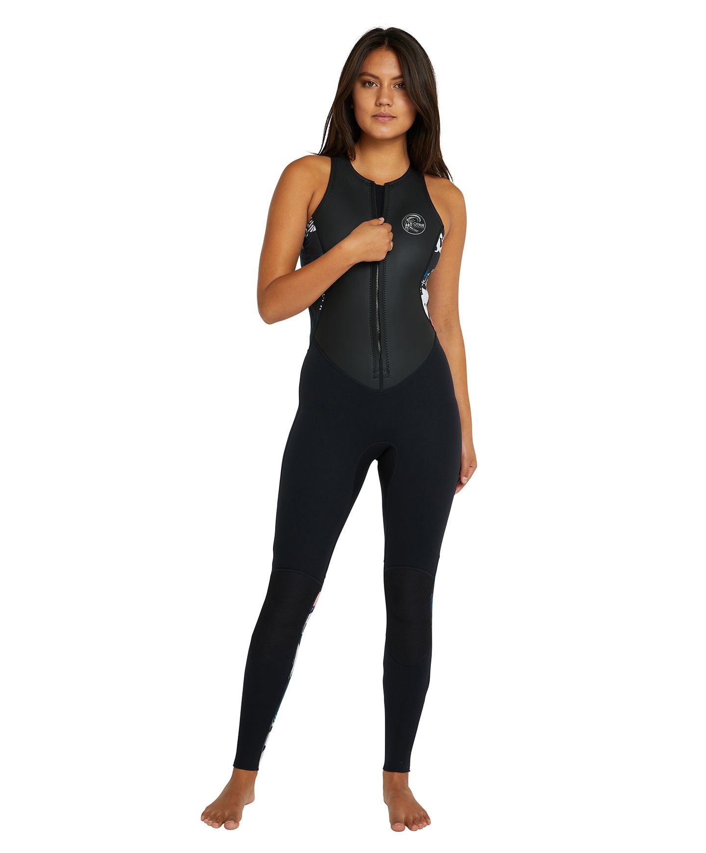 Women's Cruise 2mm Long Jane Steamer Wetsuit - Black Hibiscus