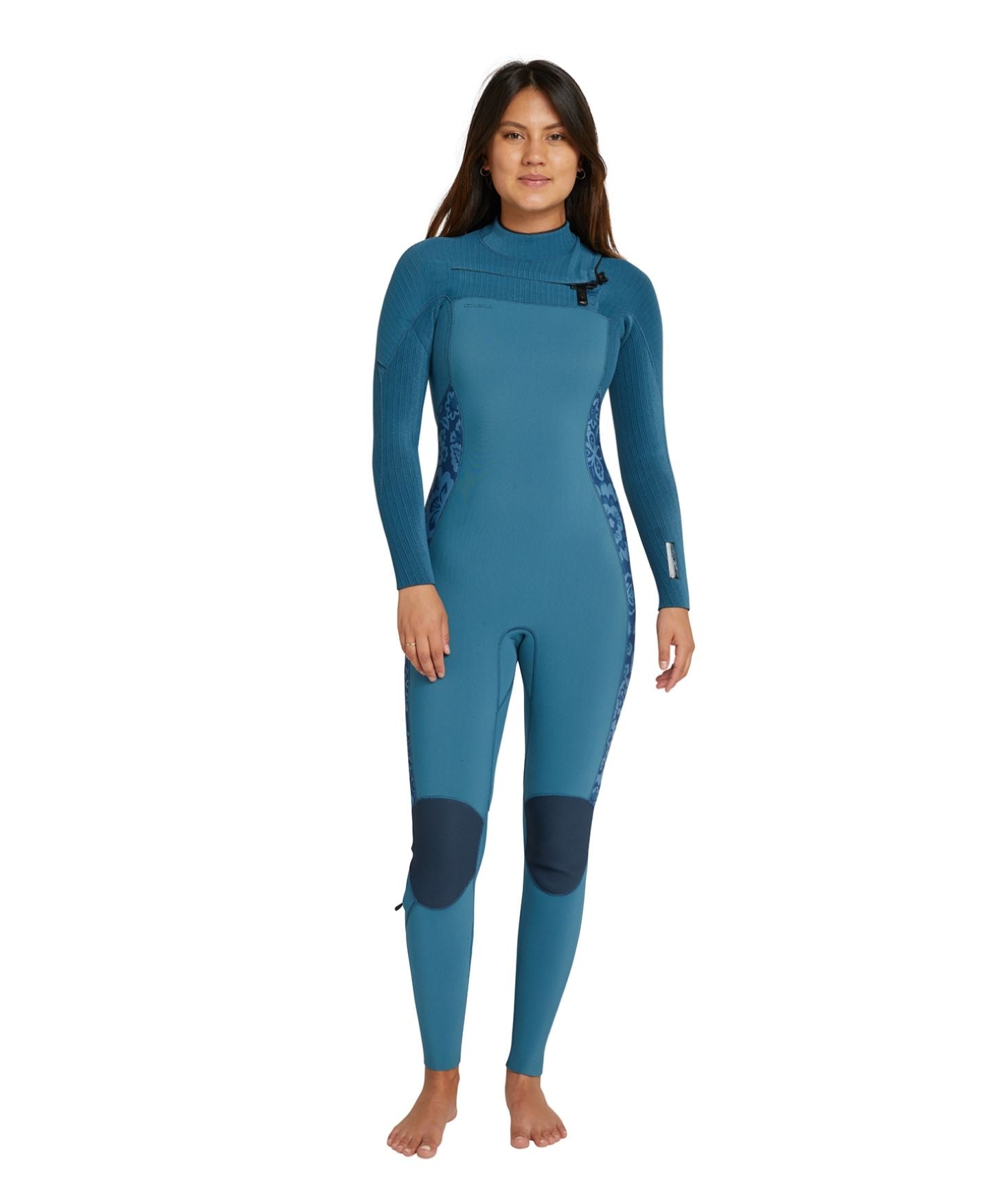 Womens HyperFreak 3/2+ Steamer Chest Zip Wetsuit - Blue Haze