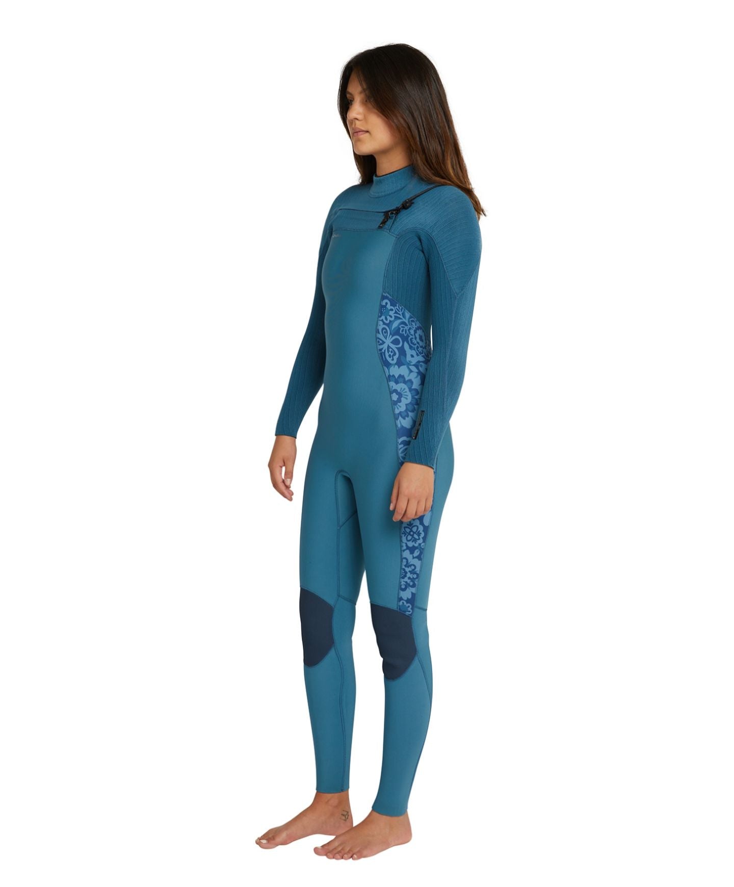 Womens HyperFreak 3/2+ Steamer Chest Zip Wetsuit - Blue Haze