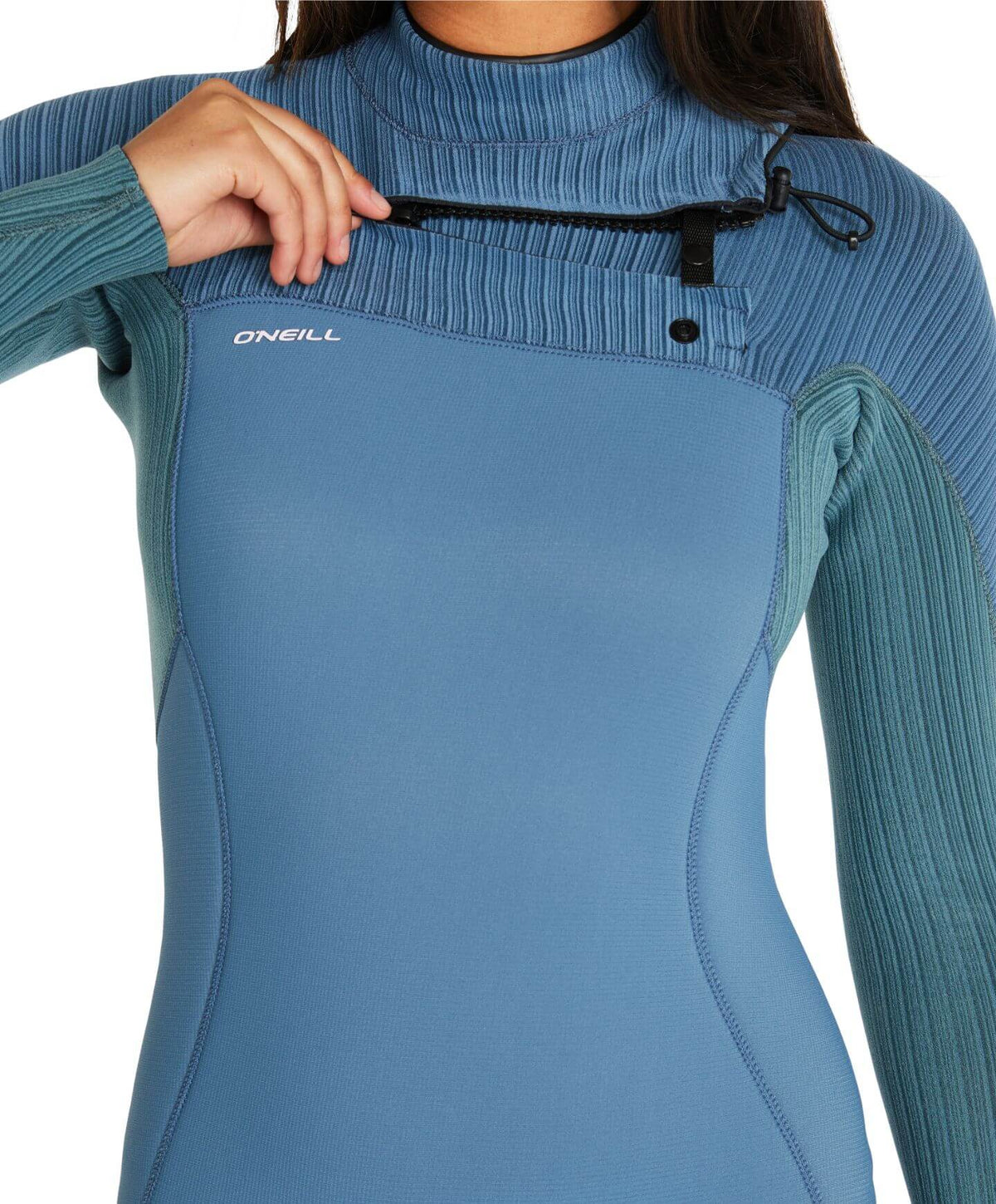 Women's Hyperfreak 3/2+ Steamer Chest Zip Wetsuit - Dusty Blue