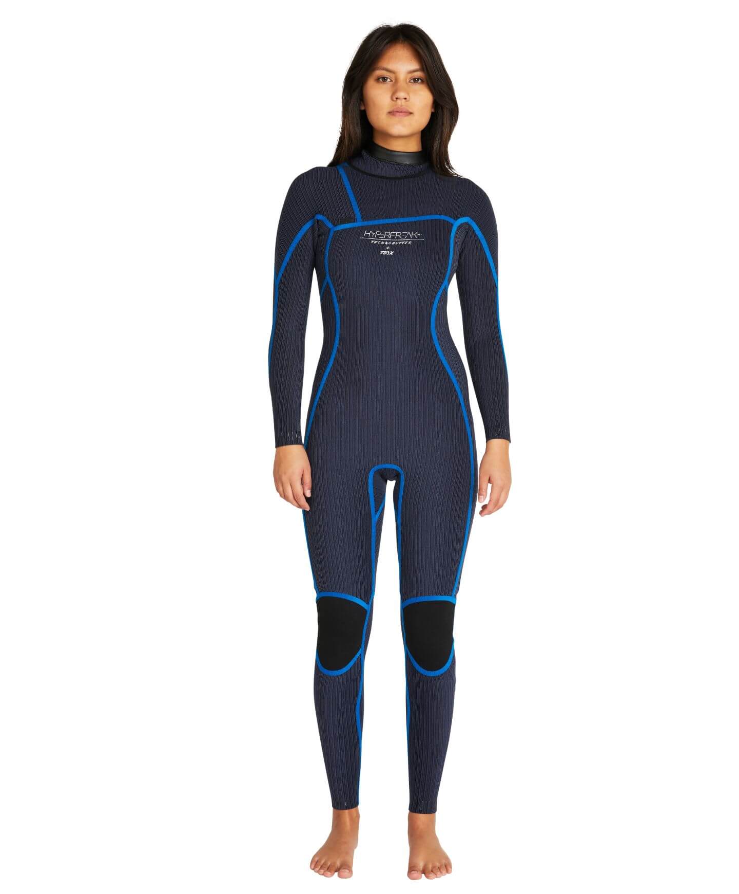 Women's HyperFreak 4/3+ Steamer Chest Zip Wetsuit - Dusty Blue