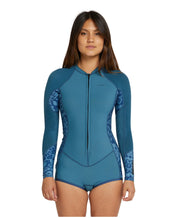 Women's Hyperfreak FZ LS Spring Suit 2mm Wetsuit - Blue Haze